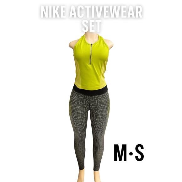 Nike Women’s Workout Set – Medium Tank + Small Nike Pro Leggings - Picture 1 of 9